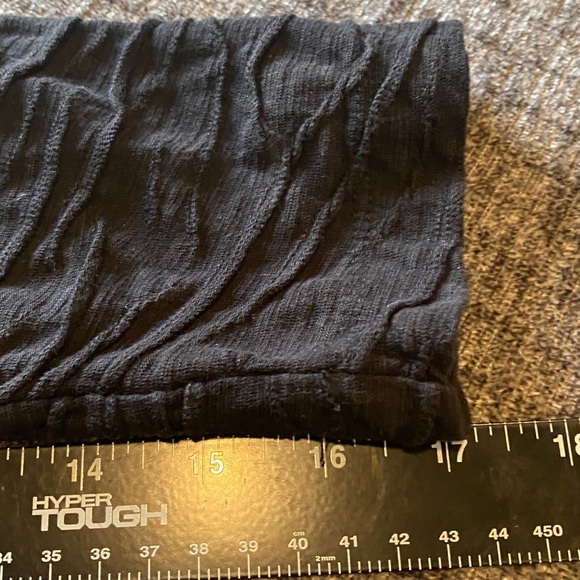 Horny Toad Black Button-Up Cardigan with Scarf Collar. Raised Pattern. Size L. - Picture 11 of 12